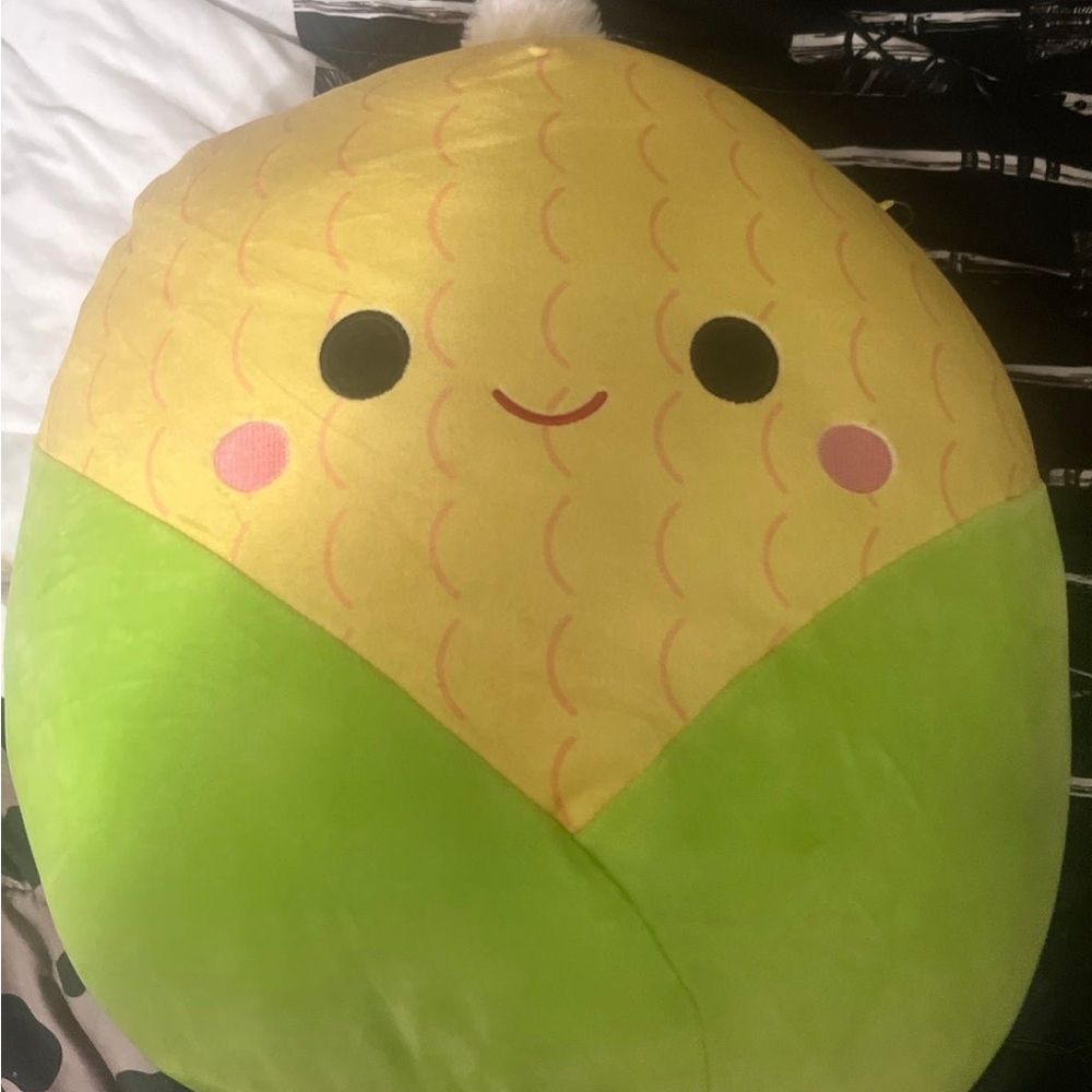 Squishmallows Yellow and Green Corn Plush